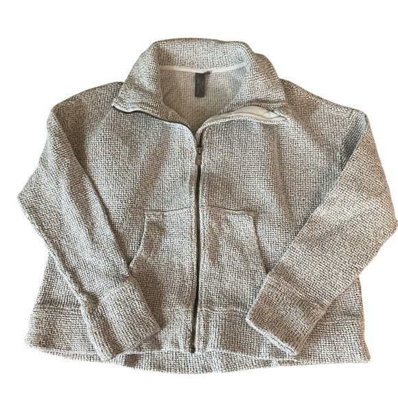 Sweaty Betty Restful Boucle Zip Jacket Grey - Large EUC - Picture 2 of 5